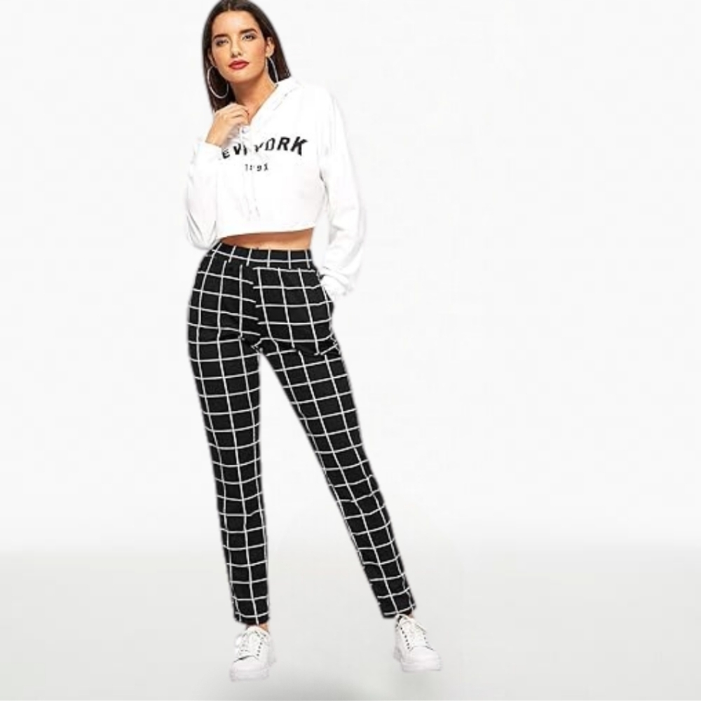 (donated) H&M High-Waisted Checkered Pants